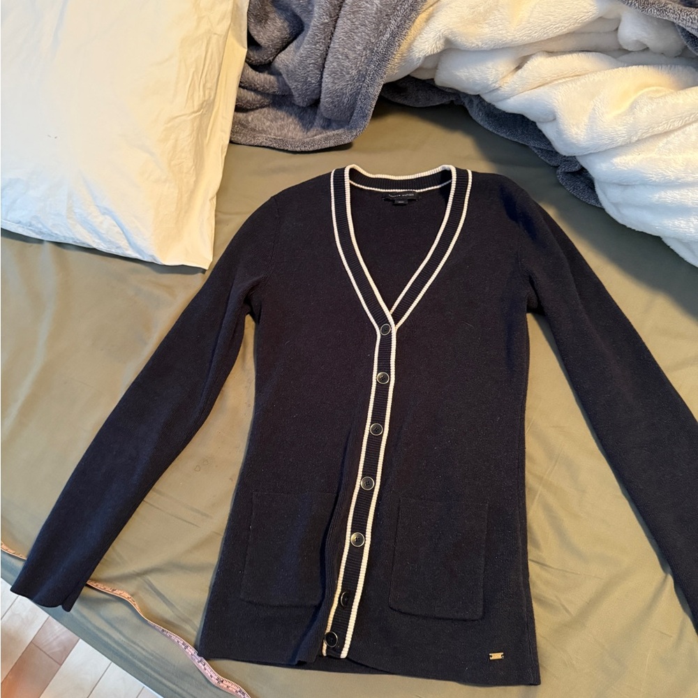 Tommy Hilfiger - Women - XXS - Sweater with buttons - Dark blue